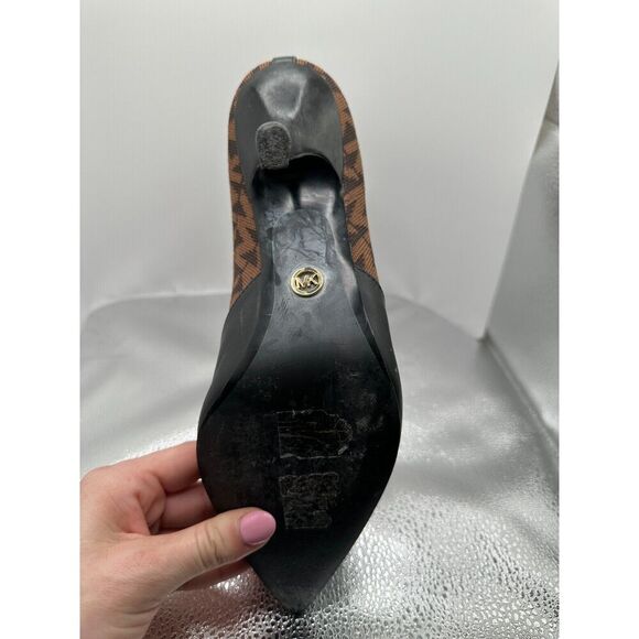 Michael Kors Shiloh Logo Stretch Knit and Leather Sock Boot SIZE 9.5 - Picture 5 of 7